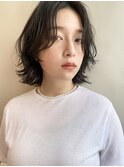 ミディアムパーマウルフパーマボブウルフウェーブパーマ5