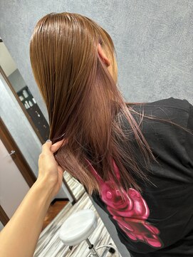 ヘアメイク アース 秋田仁井田店(HAIR & MAKE EARTH) インナーカラーピンク