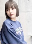 レイヤーカットミルクティーベージュケアブリーチダブルカラー