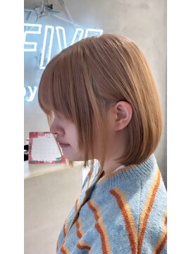 ファイブバイジエクト 堀江(FIVE by The Ect) ミルクティーベージュボブ