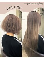 パーティパーティ ヘア(PARTYPARTY hair) カラー色落ちに合わせてグラデーション風プルエクステ