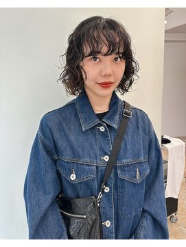 ユー(yew) ミニボブ×パーマ×前髪カット×簡単スタイリング kaho