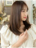 姫カットレイヤーアッシュブラウンセミディc7戸頭20代30代40代