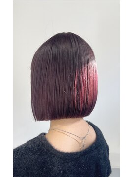 シュク 高円寺(SYUK) カシスピンク/ボブ/前下がり/ブリーチなし【SYUK高円寺】kanna