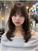 大人ガーリー×ダークアッシュ[似合わせカット/ミディアム]