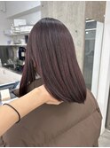 韓国顔まわりレイヤーカットグレージュオリーブベージュブラウン
