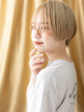 カバーヘア ブリス 志木南口駅前店(COVER HAIR bliss) ハイトーンカラーイメチェン丸みショートマッシュA9志木10代20代