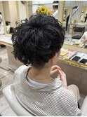 40代50代60代刈り上げショートボブツーブロックショートパーマ