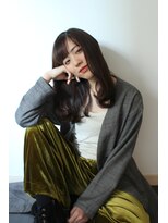 アトリエサニーデイ(atelier SUNNY DAY)&nbsp;ミディアム/ストレート/モカブラウン/前髪カット/大人ミディアム