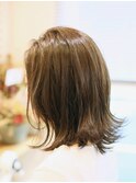 【赤羽リビーチ】透明感カーキアッシュカラー+外ハネボブ