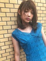 エムスラッシュ みなとみらい馬車道店(M SLASH)&nbsp;M.SLASH馬車道/鎖骨下ロングボブ/ニュアンスカラー/ストカール