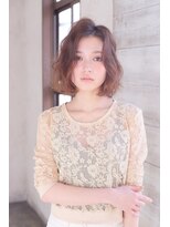 ヘアーズ ベリー 放出店(hairs BERRY)&nbsp;BERRY/デザインカラー＿厚めバング＿ローライト＿スリークボブ