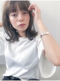 小顔前髪×ココアブラウン×大人かわいい×フリンジウェーブ