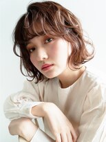 トレヘアー(tRe hair)&nbsp;ふんわり　波巻き　ミディアムボブ