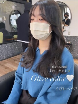 リコバイアフロート(riko by afloat) エギョモリ/韓国風ヘア/暗髪/シースルーバング/グレージュカラー