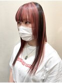 ガッツリインナーカラー_ピンクヘア