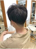 MEN'S HAIR &nbsp;センターパート　ツイストスパイラル　コンマヘア