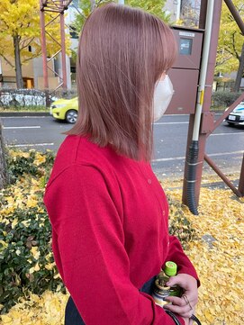 スリー(three) ピンクベージュ