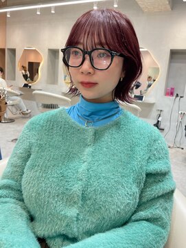 グロー 大宮(GLROW) 暖色系カラー　韓国風くびれヘア　ブリーチなしダブルカラー