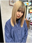 ハイトーン縮毛矯正/髪質改善/ブリーチでも出来る縮毛矯正