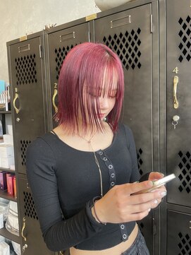 アチーブリス(achieve Liss) 透け感ビビッドカラー ワインレッドカラー