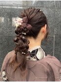 ポニー編みおろしスタイル