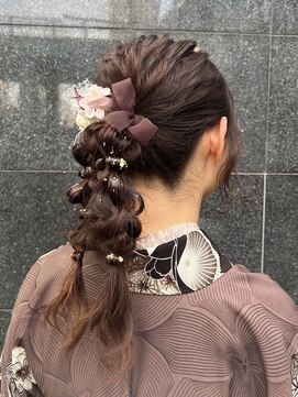 バサラ 渋谷店(VASARA) ポニー編みおろしスタイル/着物