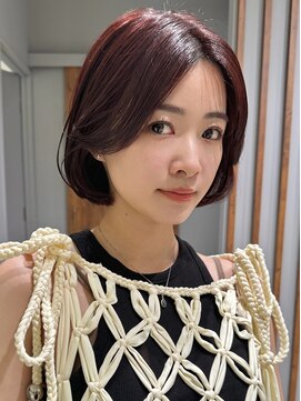 ビュートリアム 南青山(BEAUTRIUM) ミニボブ ショートボブ  顔周りレイヤー 長め前髪 髪質改善