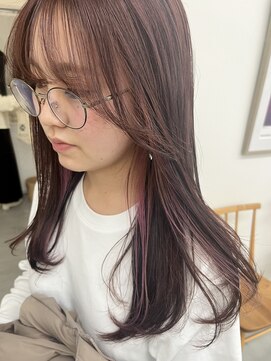 オンド(onde) ピンクベージュ　インナーカラー