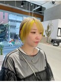 インナーカラー　フェイスフレーミング　インナーイエロー