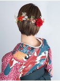 ショートヘアー/ショートボブ卒業式袴タイトダウンヘアアレンジ
