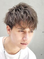 メンズプードルパーマ波巻きスパイラルパーマコンマヘア
