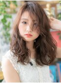ニュアンスカラー外国人風小顔ウェーブパーマc5浦和20代30代40代