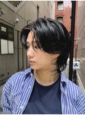 艶センターパートニュアンスパーマカルマパーマダークアッシュ