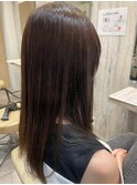 サラ艶ロングストレート 髪質改善Trと秋カラー
