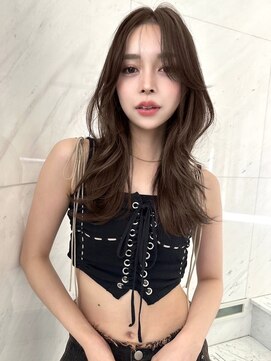 サイン 表参道(SIGN) 韓国ヘアーハッシュカットレイヤーカットグレージュブリーチ無し