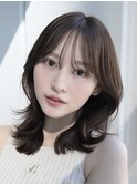 ロングレイヤーカットラベンダーグレーアッシュグレージュ美髪