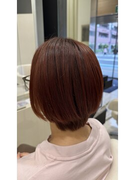 アヴァンス 深井店(AVANCE.) オレンジベージュ×ショートボブ
