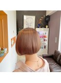くびれミディ レイヤースタイル 透明感ベージュ イルミナカラー