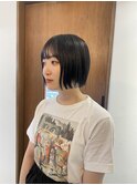 ナチュラル外はねシースルーバングミニボブ横浜駅