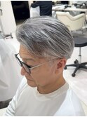50代40代白髪ぼかしシルバーメッシュバレイヤージュ