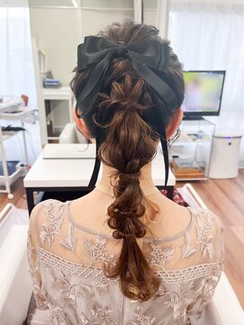 編みおろしポニー