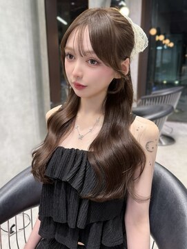 シティ(CITY) 韓国ヘア 顔まわりカット レイヤーカット ベージュ