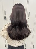 ラベンダーグレージュ＊艶カラー/レイヤーカット
