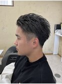 アップバングショート × ツーブロック