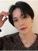 波巻きツイストスパイラル刈り上げセンターパートフェザーパーマ