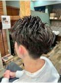 MEN’S HAIR/サーフカール/刈り上げセンターパート/<理容室>