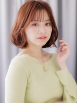 カバーヘア ブリス 北浦和(COVER HAIR bliss)&nbsp;ミルクブラウンブリーチなし顔周りレイヤーボブZ北浦和30代40代