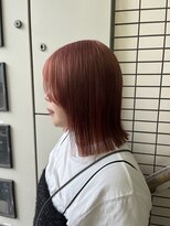 シャルティア 岩国(SHALLTIA)&nbsp;ハイトーン/ケアブリーチ/切りっぱなしボブ/ピンクベージュ