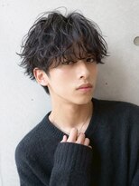 ノア 三宮店(NOA)&nbsp;【NOA】波巻きスパイラルパーマ×センターパート×メンズパーマ